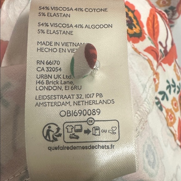 Anthropologie Cecily fit flare sweetheart neck floral orange midi dress small - Picture 11 of 11